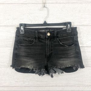 American Eagle High Rise shortie black shorts